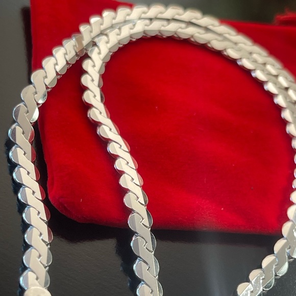 Other - Italian sterling silver flat rope chain 22 inch